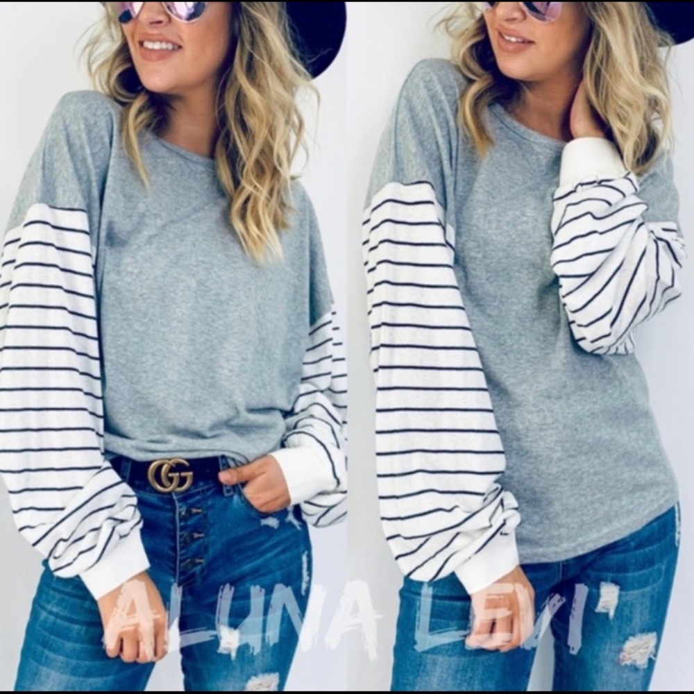 🆕Long Sleeved Stripped Top